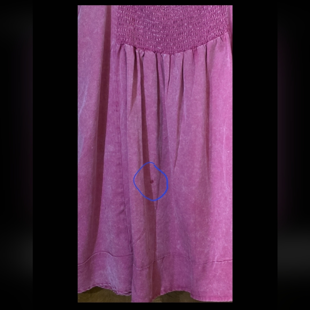 NWOT - Pink Acid Washed Dress by White Birch - SEE SMALL FLAW - Picture 7 of 7